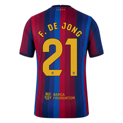 F. DE JONG #21 Барселона Домакинска Тениска 2026/27 Authentic