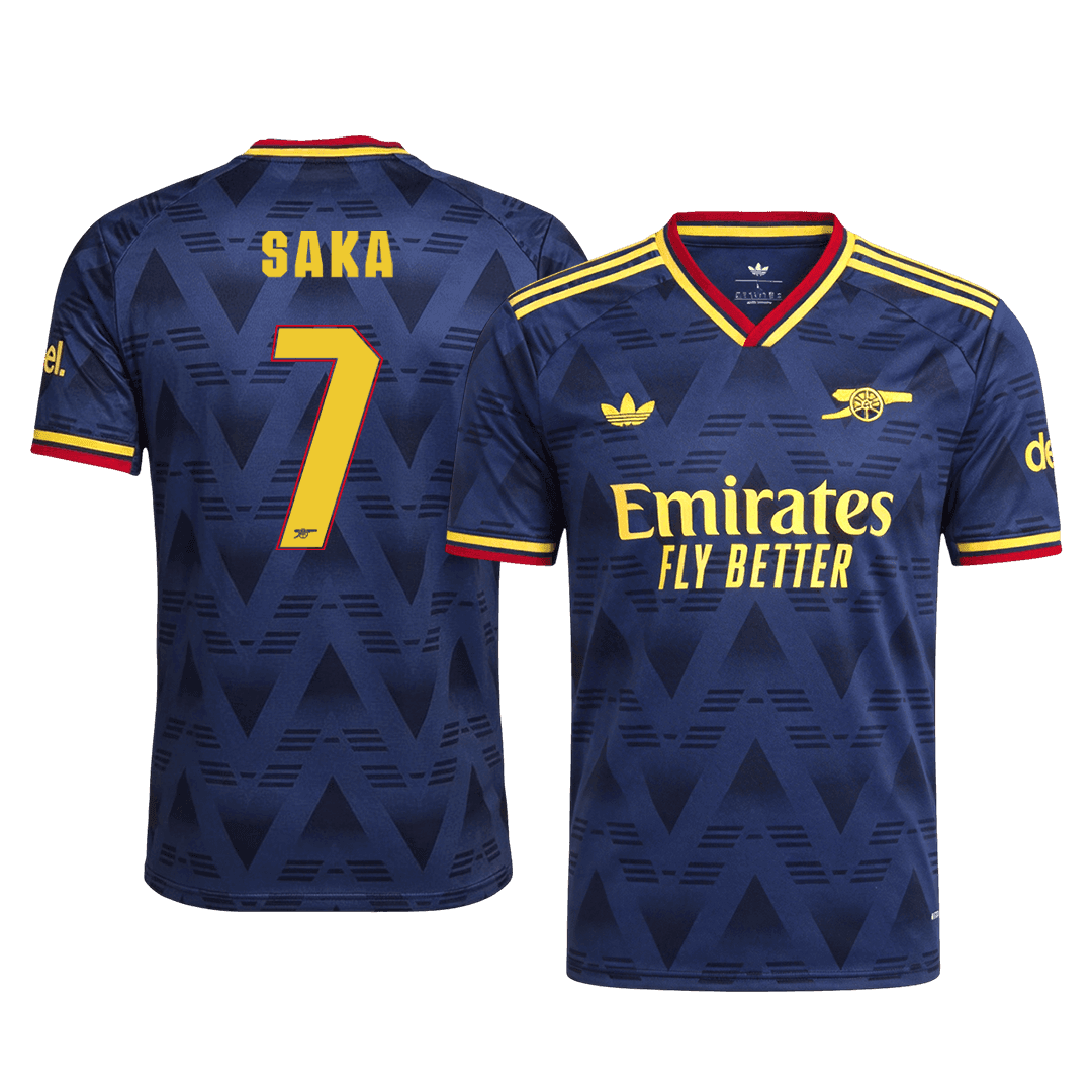 SAKA #7 Арсенал Гостуваща Тениска 2026/27 Authentic - UCL