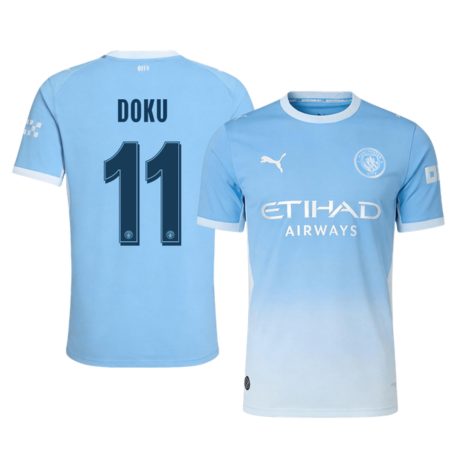 DOKU #11 Манчестър Сити Домакинска Тениска 2026/27 Authentic - UCL