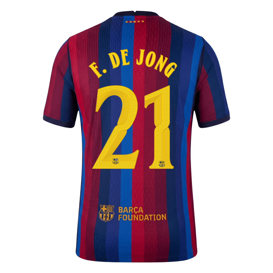 F. DE JONG #21 Барселона Домакинска Тениска 2026/27 Authentic - UCL