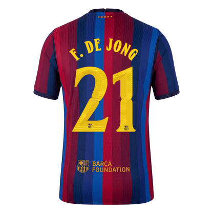 F. DE JONG #21 Барселона Домакинска Тениска 2026/27 Authentic - UCL