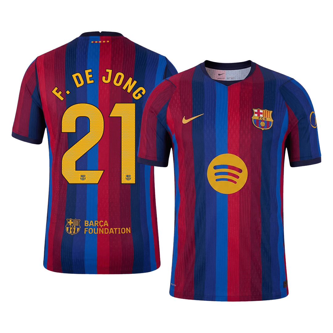 F. DE JONG #21 Барселона Домакинска Тениска 2026/27 Authentic