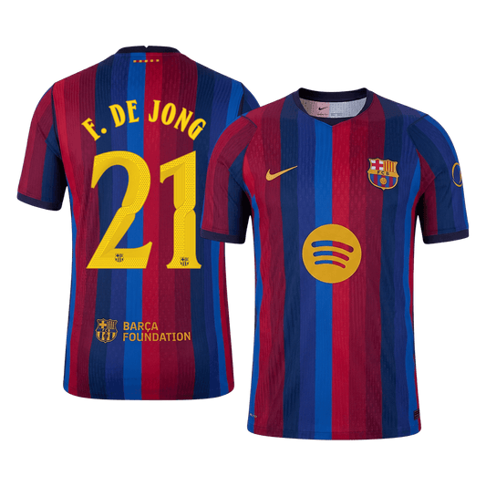 F. DE JONG #21 Барселона Домакинска Тениска 2026/27 Authentic - UCL