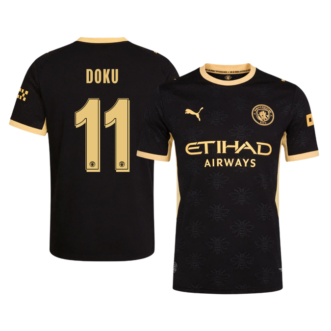DOKU #11 Манчестър Сити Гостуваща Тениска 2026/27 Authentic - UCL