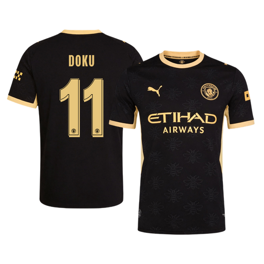 DOKU #11 Манчестър Сити Гостуваща Тениска 2026/27 Authentic - UCL