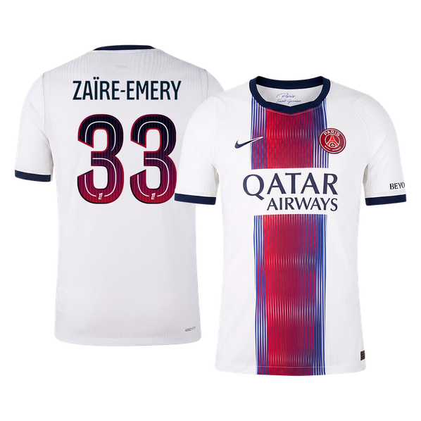 ZAÏRE-EMERY #33 Пари Сен Жермен Гостуваща Тениска 2026/27 Authentic